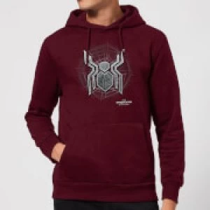 image of Spider-Man Far From Home Web Icon Hoodie - Burgundy - L