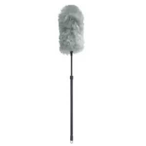 image of JVL Synthetic Static Duster with Extendable Pole Grey/Turquoise