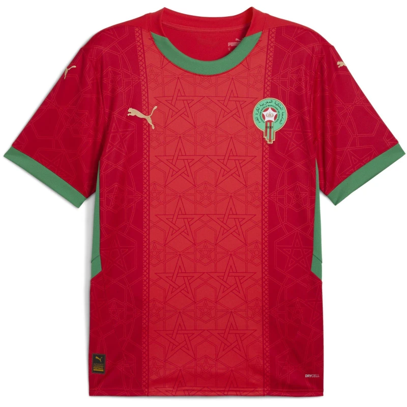 Image of Puma Morocco Home Shirt 2025 Adults Red/Green male S