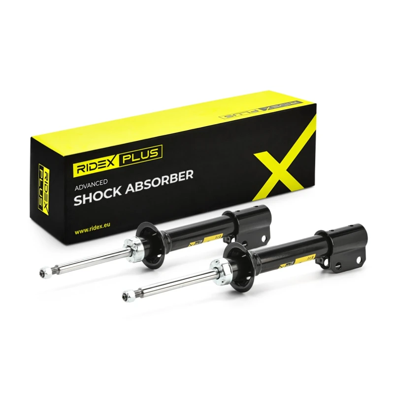Image of RIDEX PLUS 854S1612P Shock absorber Front Axle, Gas Pressure, Twin-Tube, Suspension Strut, Top pin Shock Absorber (854)