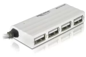 image of DeLOCK USB 2.0 external 4-port HUB 480 Mbps White