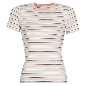 image of Levis SS RIB BABY TEE womens T shirt in Multicolour - Sizes S,M,L,XL,XS,XXS