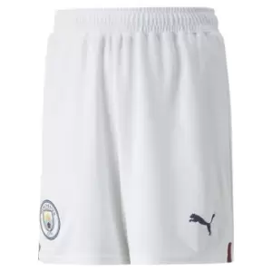 Puma Manchester City Home Shorts 2022 2023 Juniors - White