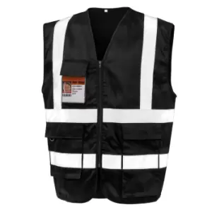 Image of WORK-GUARD by Result Unisex Adult Heavy Duty Security Vest (XXL) (Black)