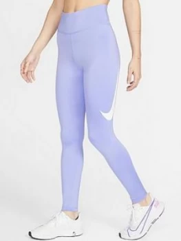 Image of Nike Running 7/8 Swoosh Run Legging - Lilac Size L, Women