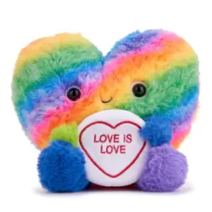 Image of Swizzels Love Hearts Love is Love Rainbow Heart Soft Toy