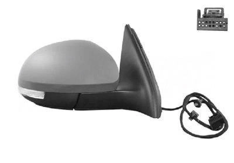 Image of VAN WEZEL 5745808 Wing mirror * HAGUS * Right, Heatable, primed Outside Mirror (50)