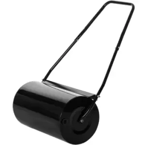 image of DURHAND Heavy Duty Garden Lawn Roller Drum Manual Water Sand Filled 46L - Black