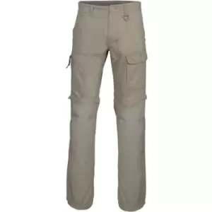 image of Kariban Mens Zip-off Multi-Pocket Work Trousers (XL) (Dark Beige) - Dark Beige