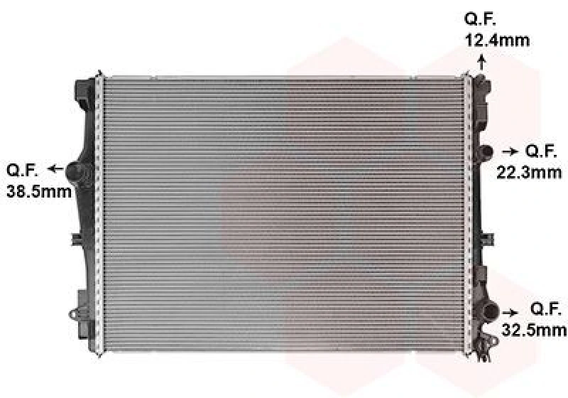 Image of VAN WEZEL Engine radiator VAN WEZEL 30012730