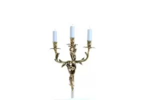 Image of Louis Polished Brass Candle Wall Lamp