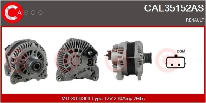 Image of CASCO Alternator CASCO CAL35152AS