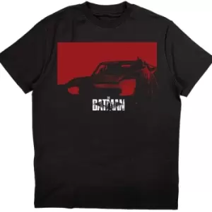 Image of DC Comics - The Batman Red Car Unisex Large T-Shirt - Black