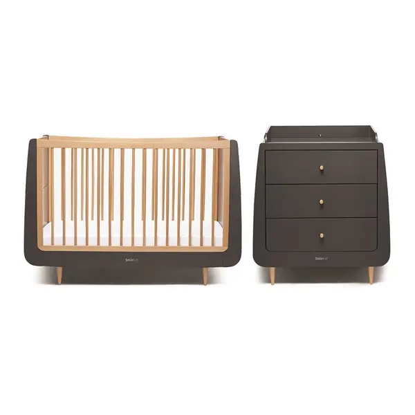 Image of SnuzKot Skandi 2 Piece Nursery Furniture Set Slate