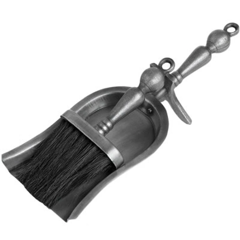 Image of Hearth Tidy Set In Antique Pewter Effect Finish