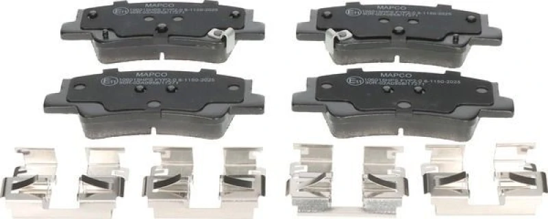 Image of MAPCO 106015HPS Brake pad set Rear Axle, with acoustic wear warning, with anti-squeak plate Brake Pad Set,disc brake (402)