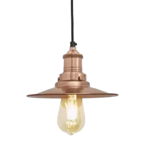 Image of Industville Brooklyn Flat Pendant - 8" - Copper / Copper