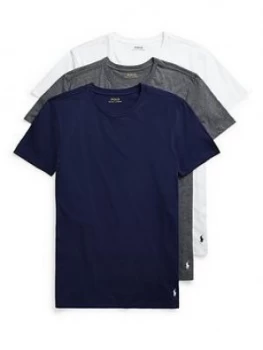 image of Polo Ralph Lauren 3 Pack T-Shirt - Navy/Grey/White