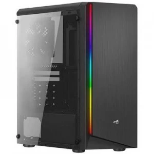 image of AeroCool Rift RGB Midi tower PC casing Black Built-in fan, Dust filter, Window