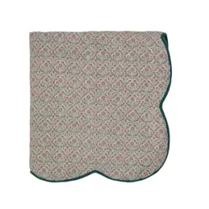 Image of William Morris Brophy Embroidery Quilted Throw, Green