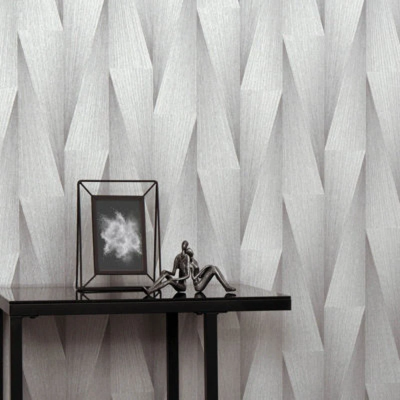 Image of Erismann Erismann Shift Light Grey Vinyl Wallpaper light grey