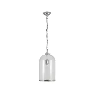 Image of Clear Glass and Silver Pendant