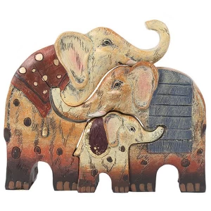 Image of Elephant Family Of 3