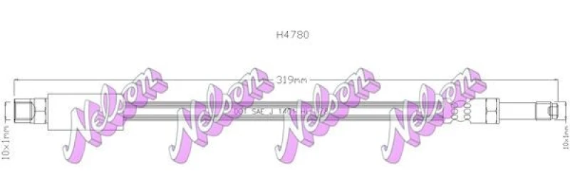 Image of Brake hose KAWE H4780