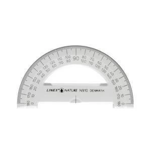 Image of Original Linex Nature 180 Bio degradable Protractor with Reverse Graduation Clear
