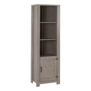 image of Seconique Zurich 1 Door Bookcase - Grey Wood Grain