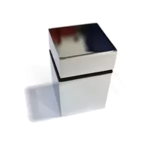 Image of GTV Adjustable Shelf Support Glass Clamp Wall Mount Square - Colour Chrome. Size