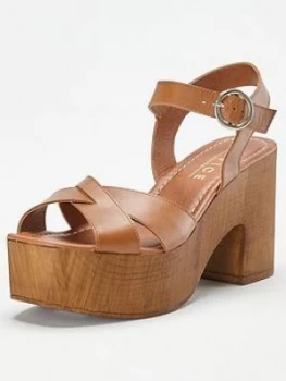 image of Office Marzipan Heeled Sandal - Tan