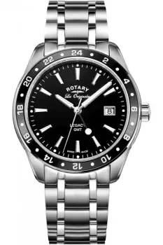 Image of Mens Rotary Swiss Made Legacy Quartz GMT Watch GB90172/04