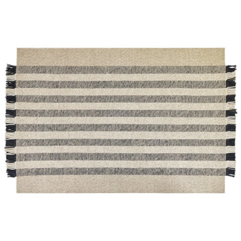 Image of Beliani Rug Tacettin White 160 X 230 Cm Wool