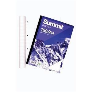 image of Original Summit A4 Refill Pad Feint Ruled with Margin 60gsm 160 Pages White Pack of 5