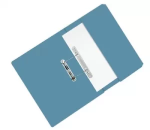 Image of ValueX Pocket Transfer File Manilla Foolscap 285gsm Blue (Pack 25)