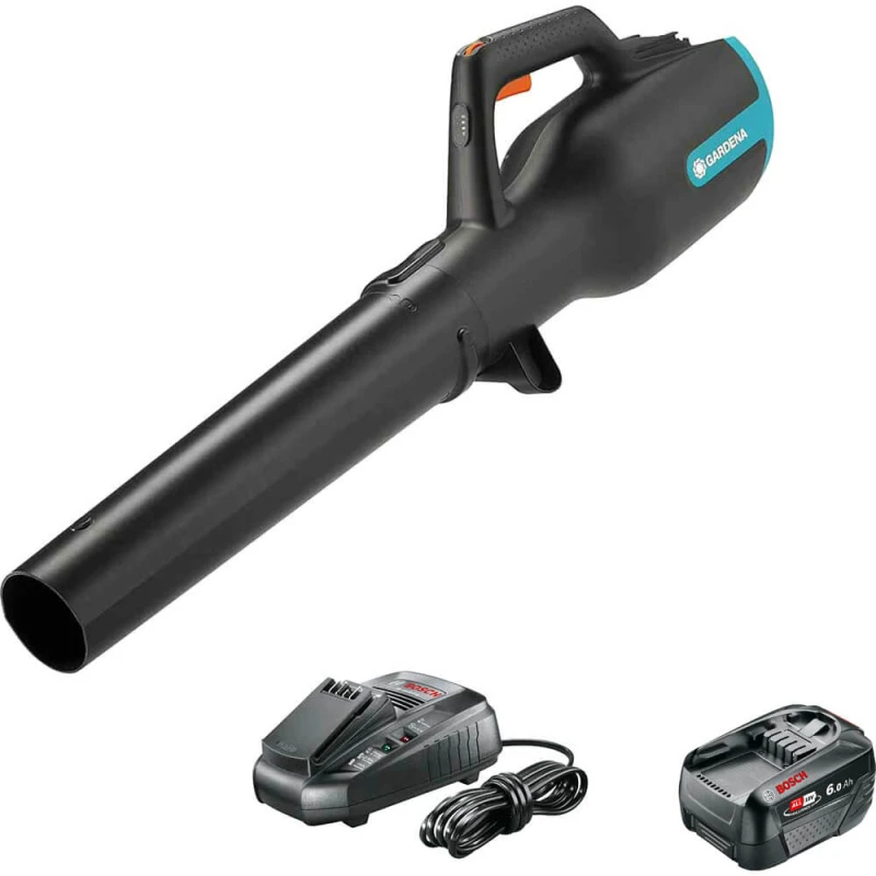 Image of Gardena POWERJET P4A 18v Cordless Garden Leaf Blower POWERJET 14890-55 Batteries: 1 x 6ah Li-ion