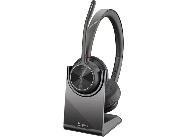Image of Poly Voyager 4320 Microsoft Teams Certified Headset +BT700 dongle +Charging Stand