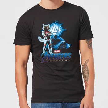 Image of Avengers: Endgame Rocket Suit Mens T-Shirt - Black - 3XL - Black