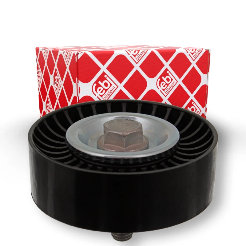 Image of FEBI BILSTEIN 43685 Idler Pulley with screw Plastic Deflection/Guide Pulley,v-ribbed belt (312)