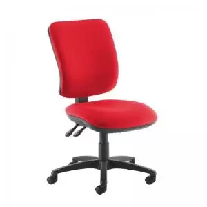 image of Senza high back operator chair with no arms - Belize Red