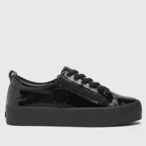Image of Kickers Black Tovni Stack Fleur Girls Youth Shoes