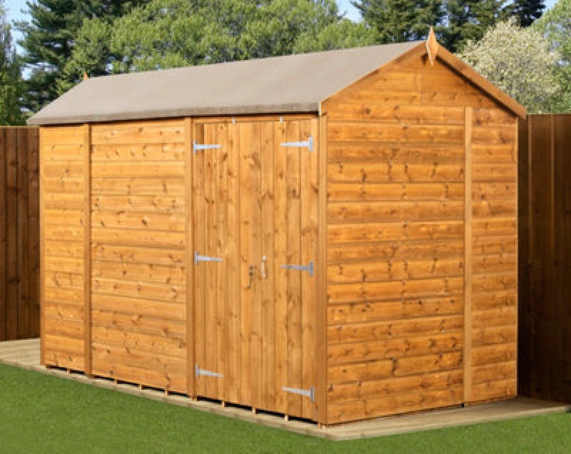 Image of Empire Sheds Empire Modular Apex 6X10 Dipped Treated Tongue And Groove Wooden Garden Shed Double Door (6' X 10' / 6ft X 10ft) (6X10)
