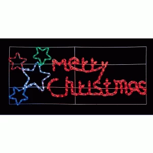 image of Premier Flashing LED Merry Christmas Sign