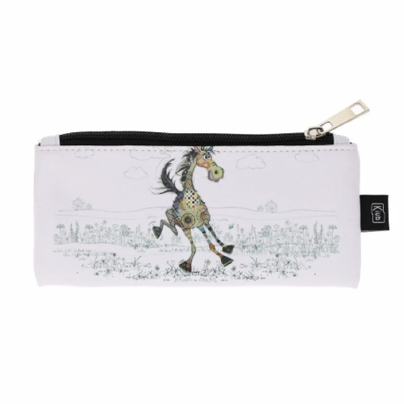 Image of Kiub Flat case ap horse in pu woman Kiub Kook Blanc Female 6x19x6 cm