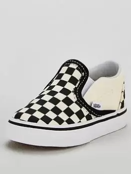 Image of Vans CLASSIC SLIP ON KIDS boys's Childrens Slip-ons (Shoes) in White toddler,3.5 toddler,4 toddler,4.5 toddler,5.5 toddler,7 toddler,8 toddler,9 toddl