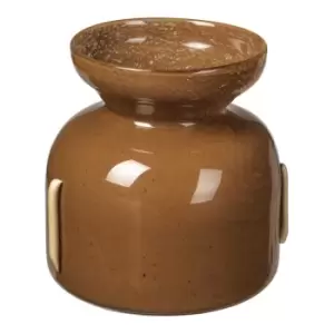 image of Broste Copenhagen Vera Mouthblown Glass Vase in Brown - Small