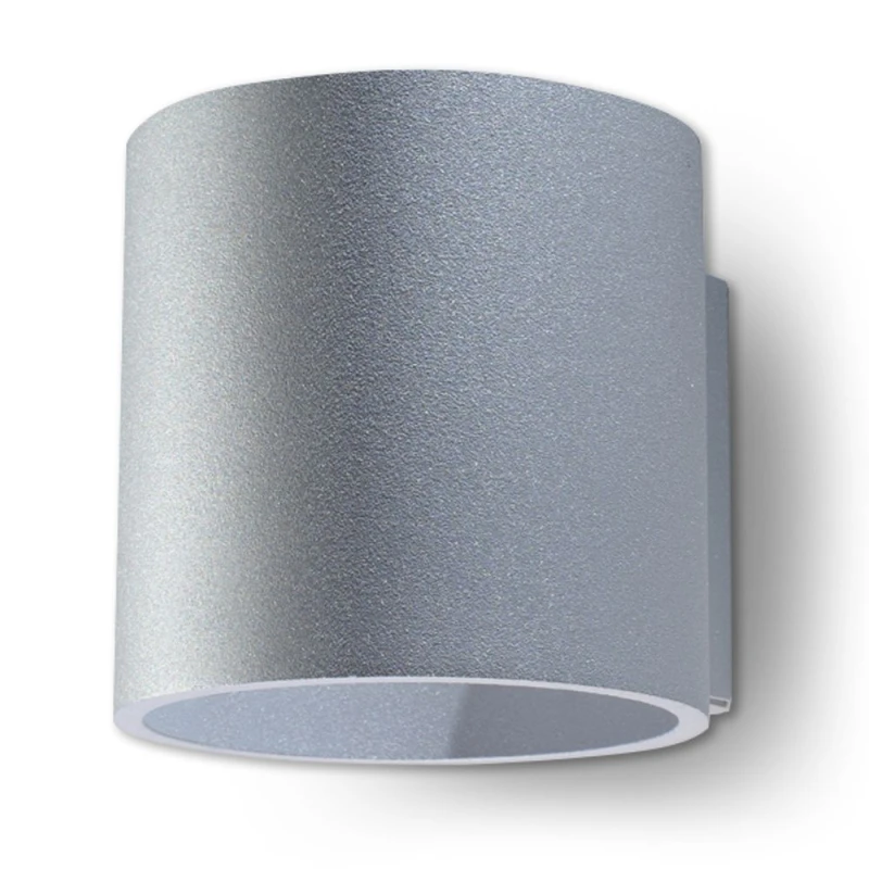 Image of SOLLUX ORBIS 1 Grey Round Wall Lamp - Modern Loft Design, LED G9