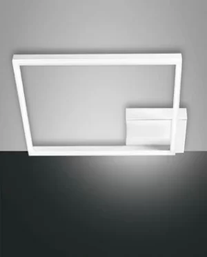 image of Bard Integrated LED Semi Flush Light White Glass