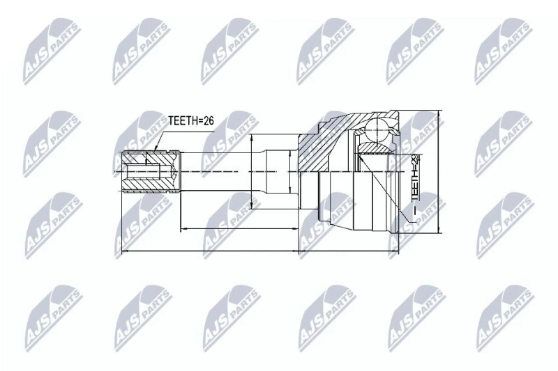 Image of NTY CV joint kit NTY NPZ-SU-027